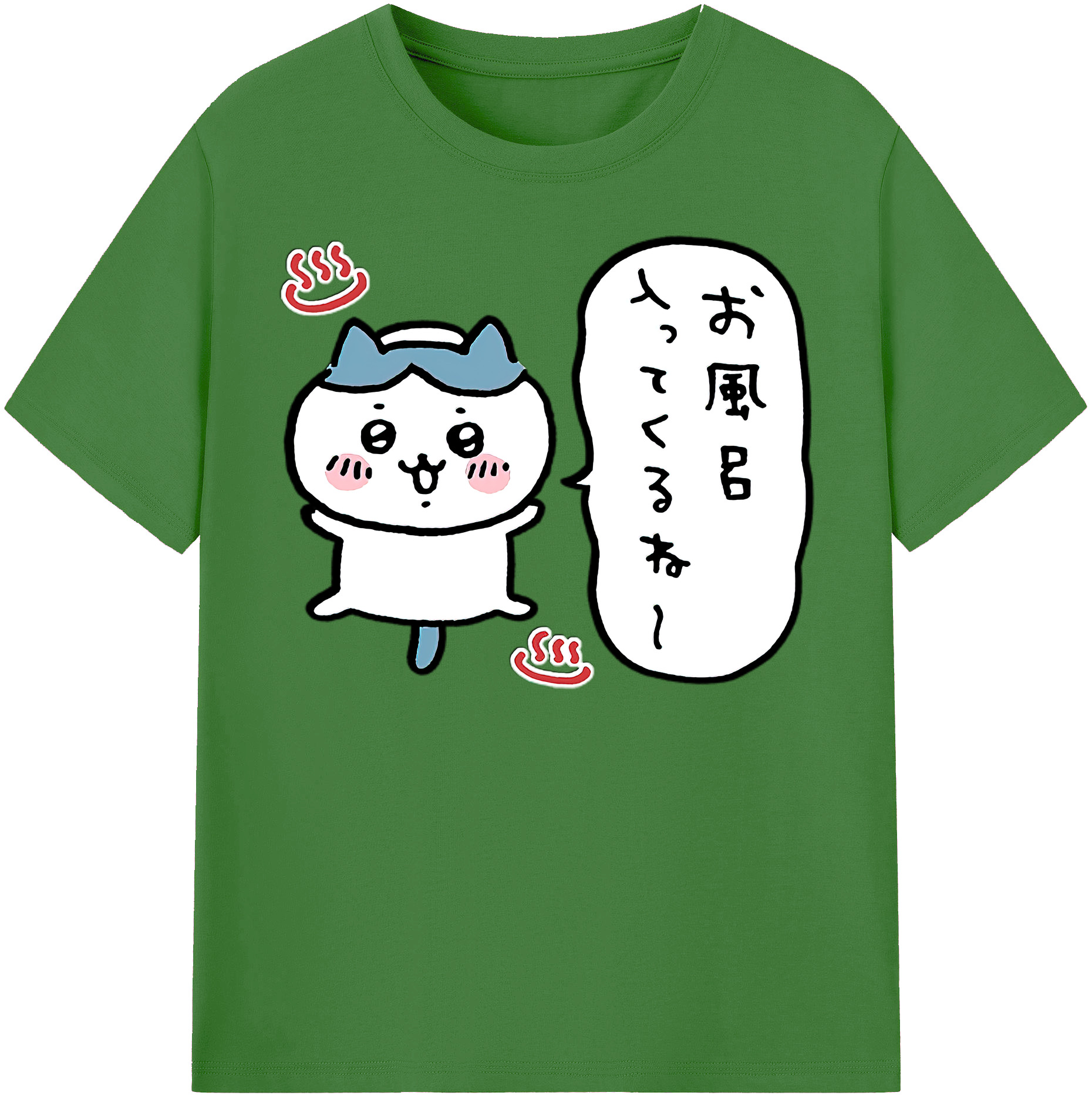 （画像用） ちいかわ ハチワレ Chii-kawa hachiware レディースカジュアルプリントTシャツ（綿100％）